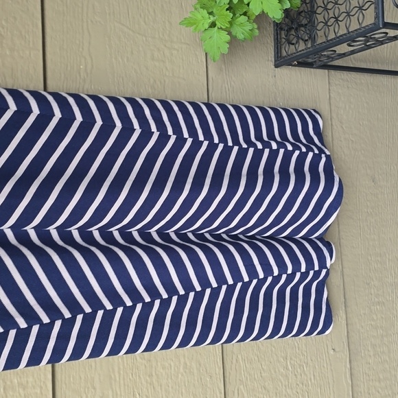 Torrid Navy Stripe mini rib knit Twist Front skater Dress 2x Nwt New 1820 - Picture 10 of 12